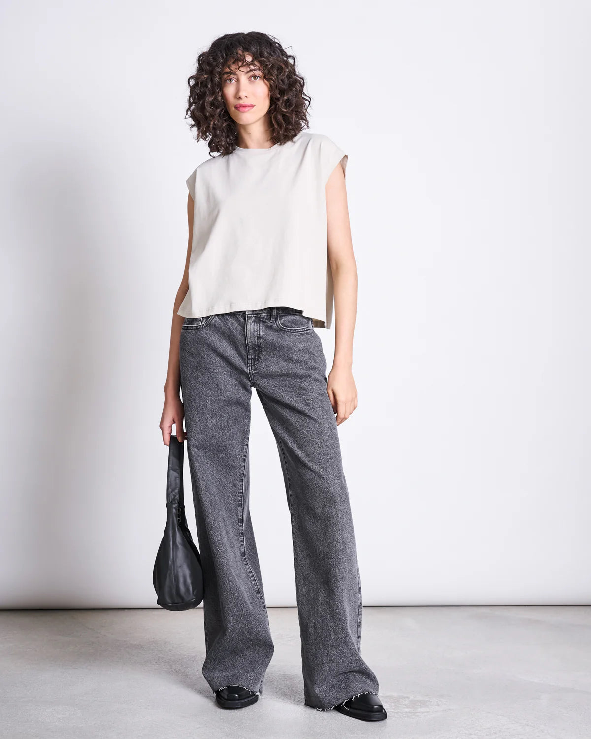 WIDE LEG JEANS SUNNY | LIGHT GREY