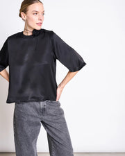 SILKY SHIRT NAMORA | BLACK
