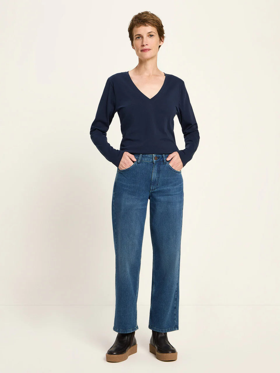 RELAXED JEANS | DARK BLUE DENIM
