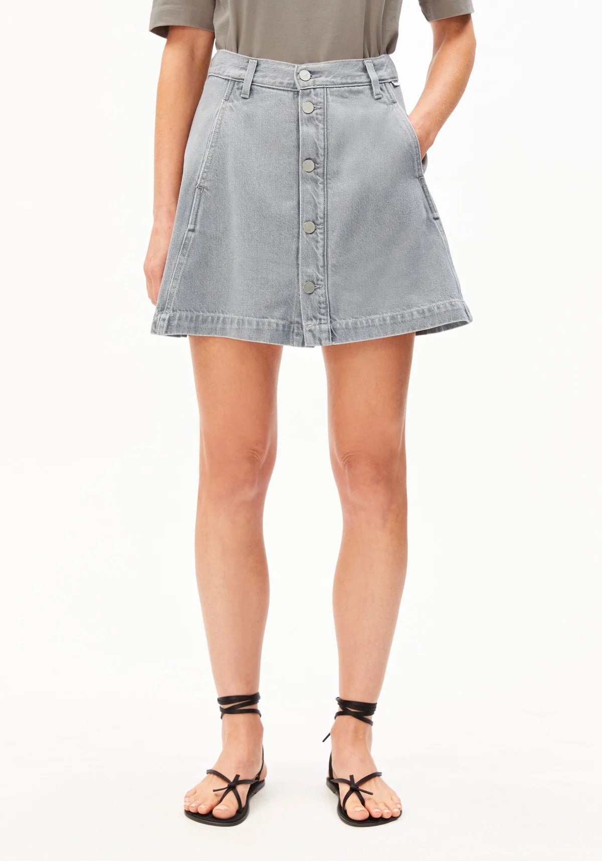 PANELLED JEANS-MINI-ROCK | LOA