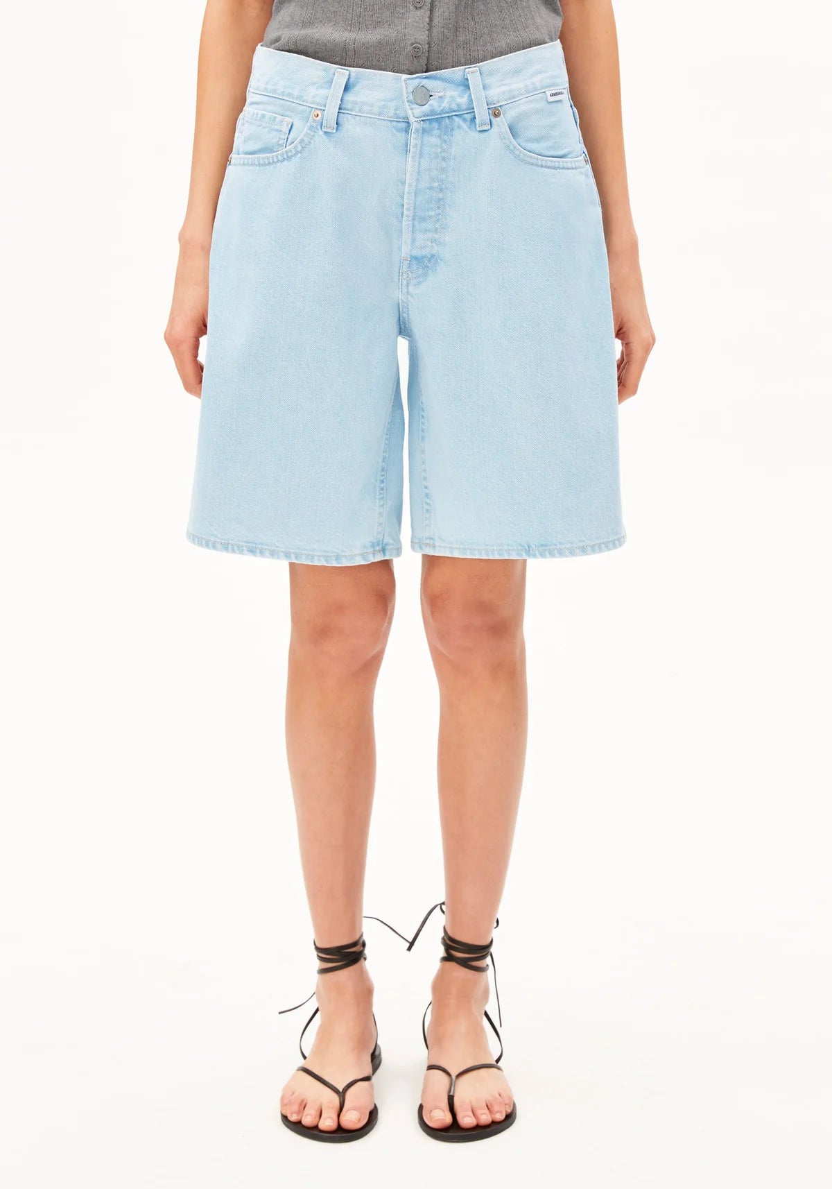 THALINAA MID WAIST JEANS-SHORTS | BARREA