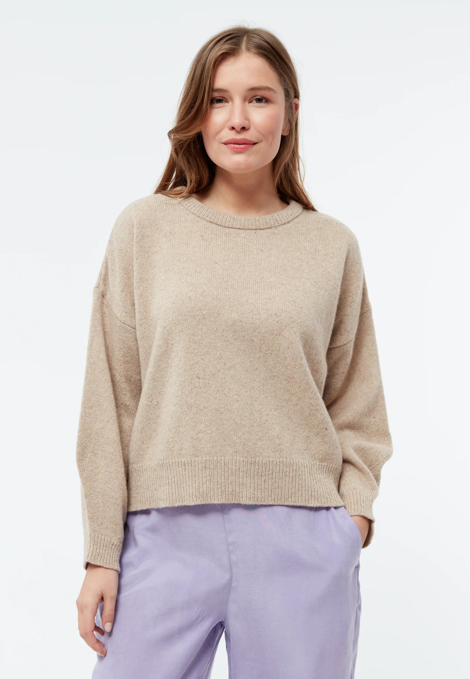 CROPPED STRICKPULLOVER GBJELLA | BEIGE