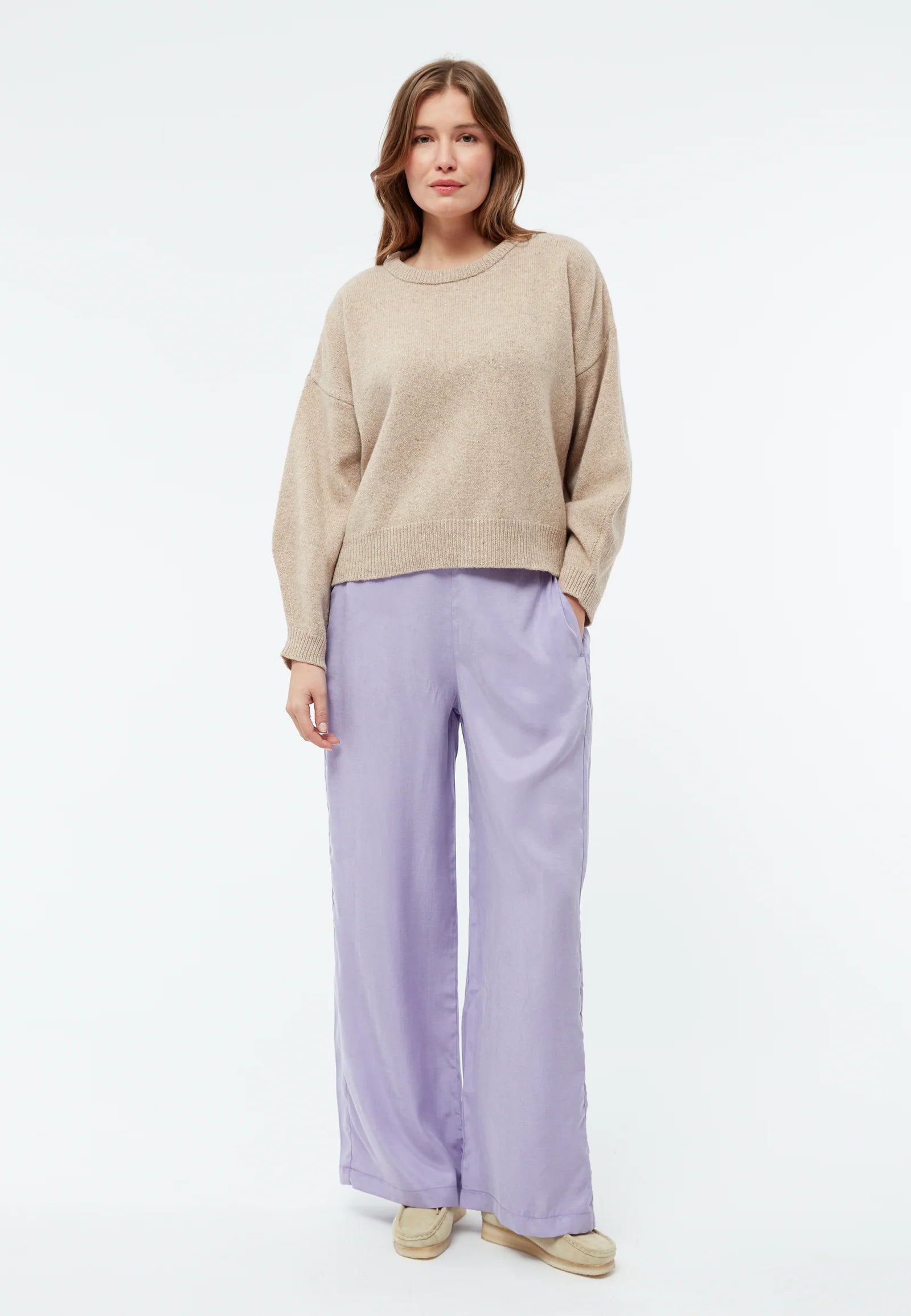 CROPPED STRICKPULLOVER GBJELLA | BEIGE