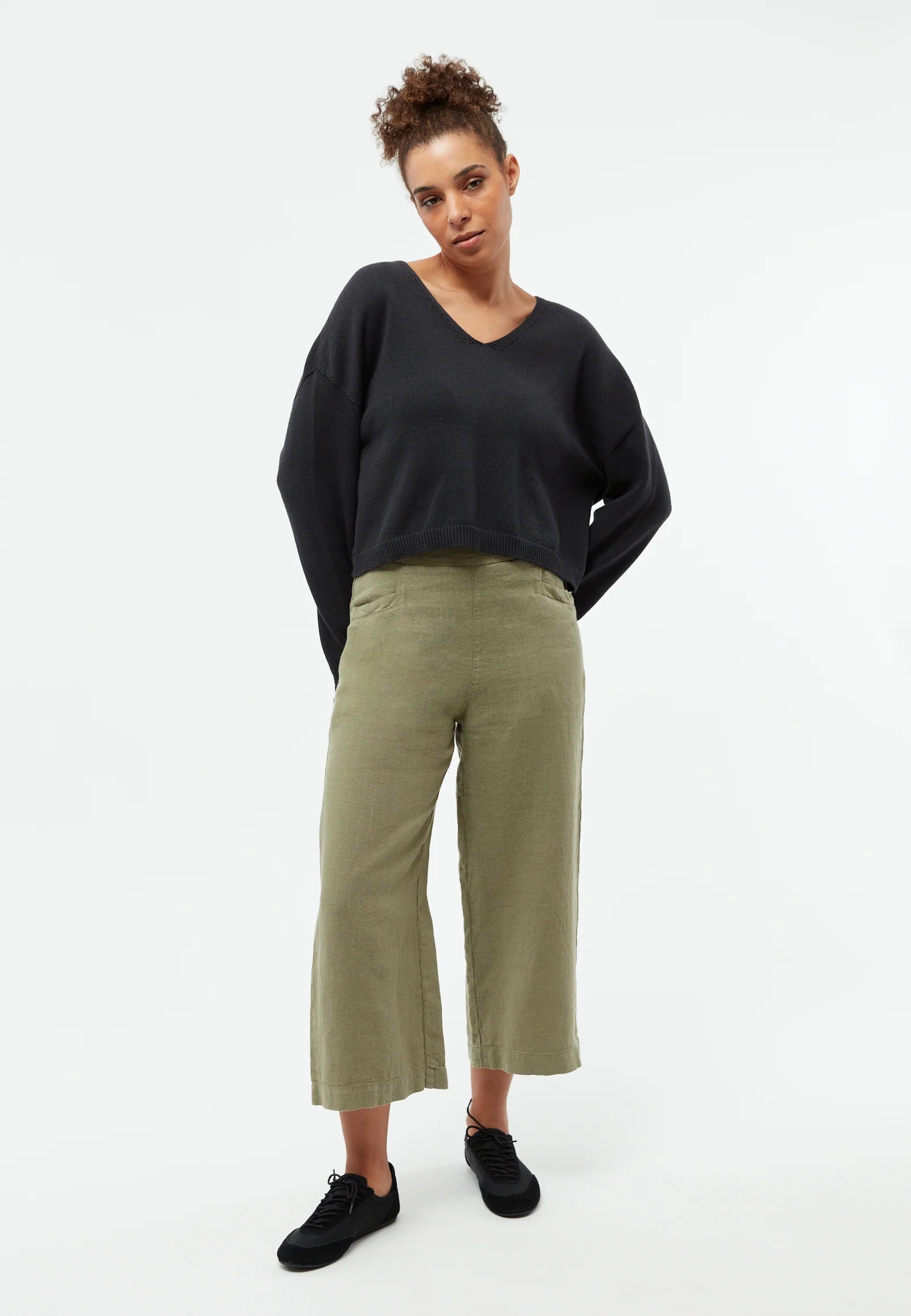 CULOTTE GBFAY AUS LEINEN | FADED OLIVE