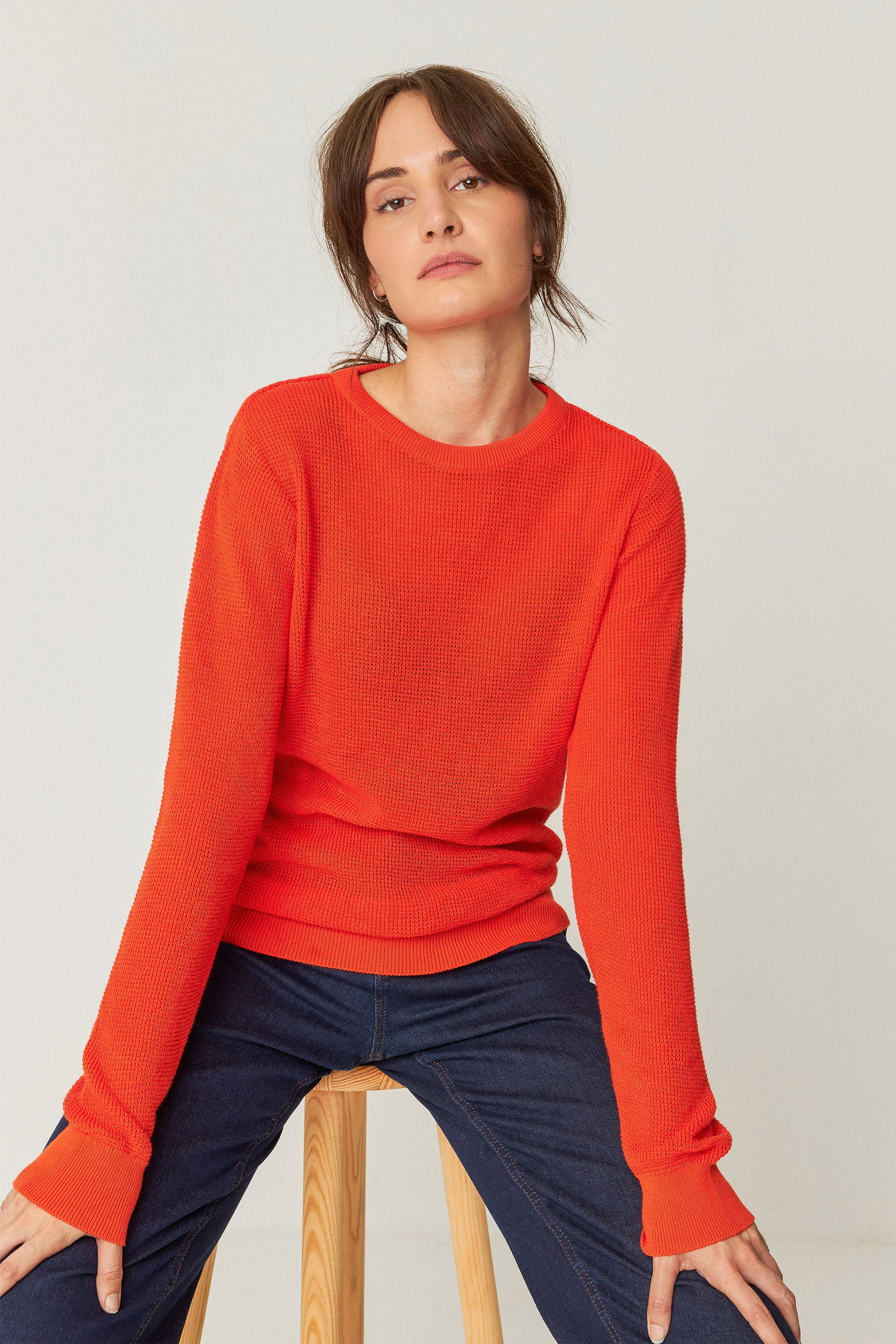 IRADI-GOTS SWEATER | RED TILE
