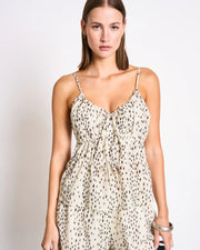 SPAGHETTI TIE TOP EBUR | DALMATIAN DOTS