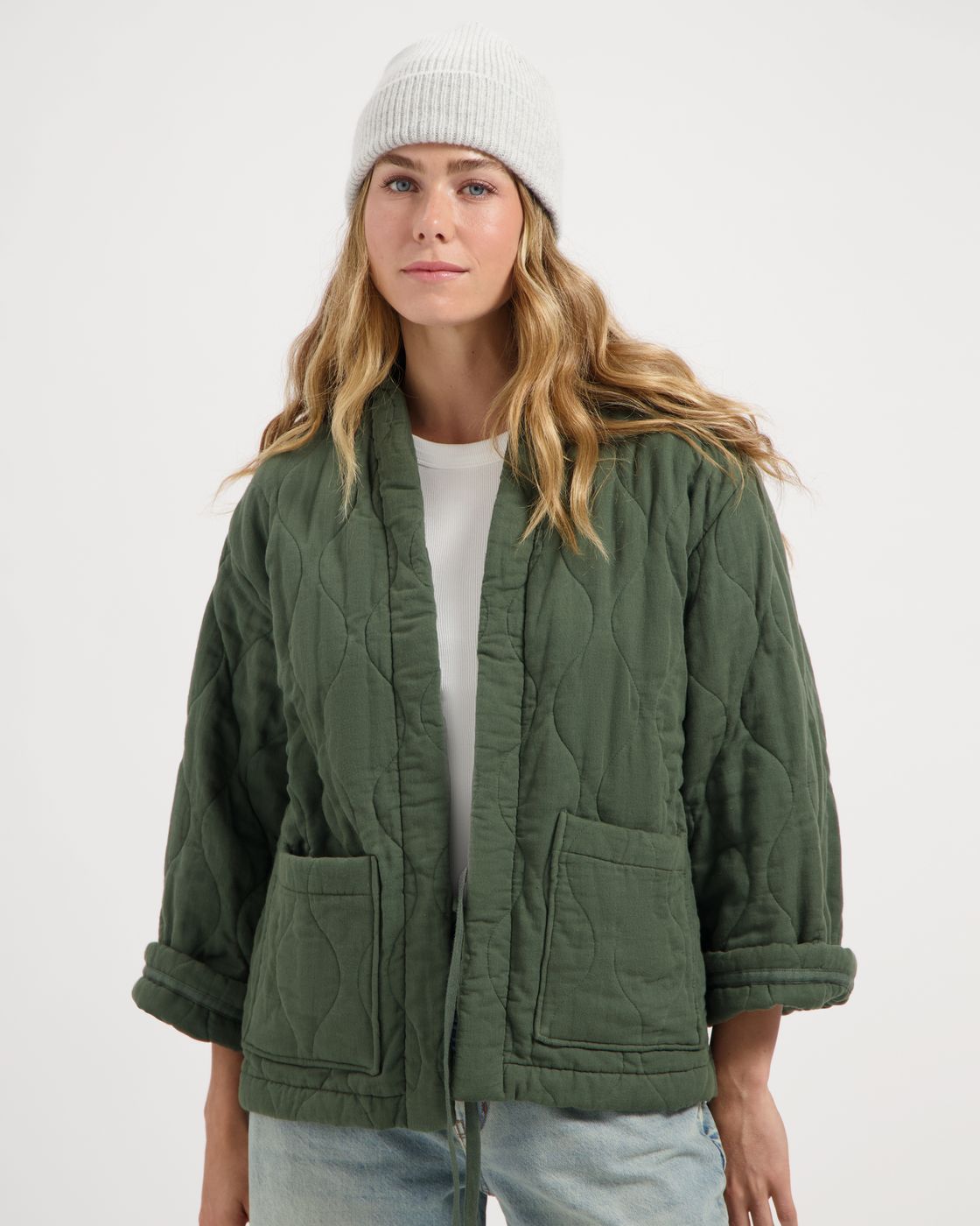 NIKA PADDED JACKET | MOSS GREEN