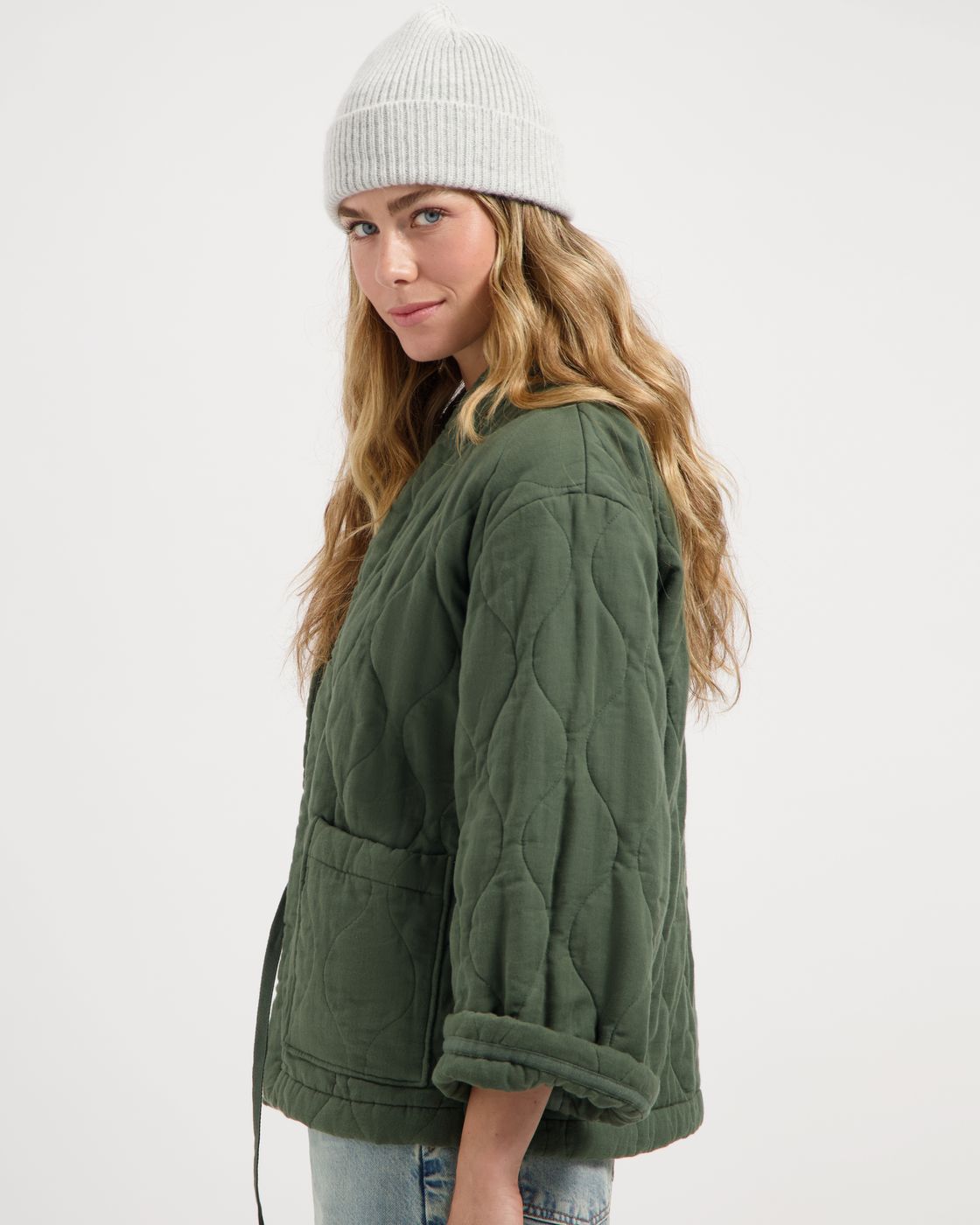 NIKA PADDED JACKET | MOSS GREEN