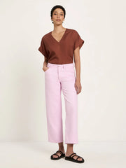 HOSE MIT GERADEM BEIN (GOTS) | ORCHID