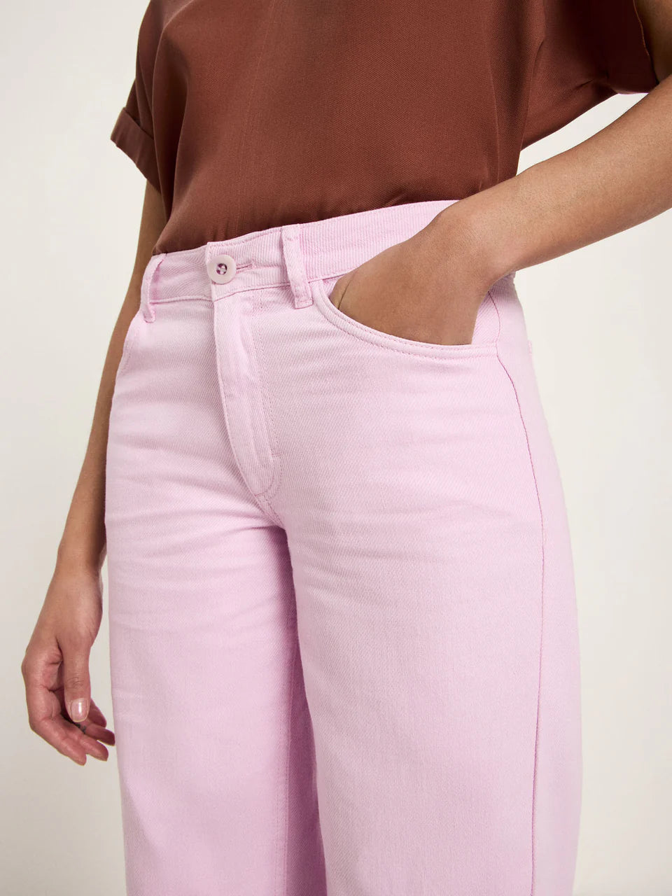 HOSE MIT GERADEM BEIN (GOTS) | ORCHID