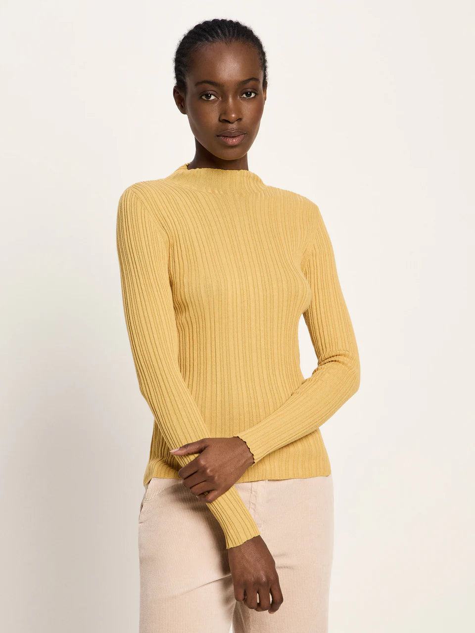 RIPPENPULLOVER (GOTS) | HONEY