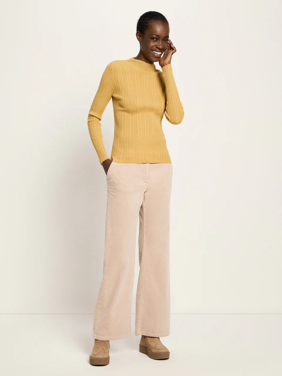 RIPPENPULLOVER (GOTS) | HONEY