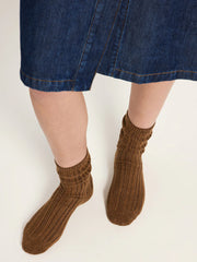 RIPPENSTRICKSOCKEN (GOTS) | BROWN