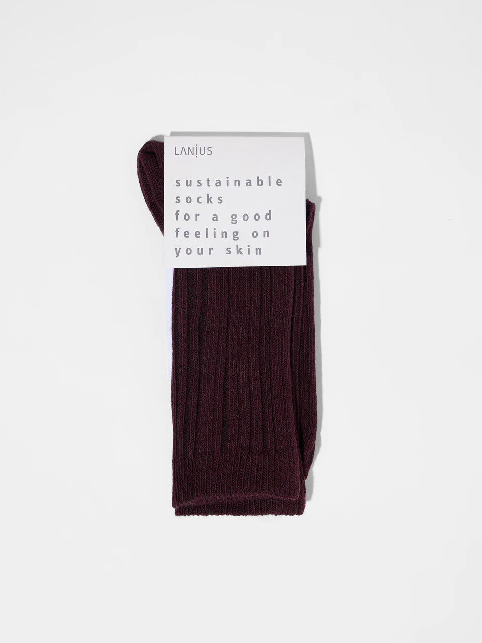 RIPPENSTRICKSOCKEN (GOTS) | BORDEAUX