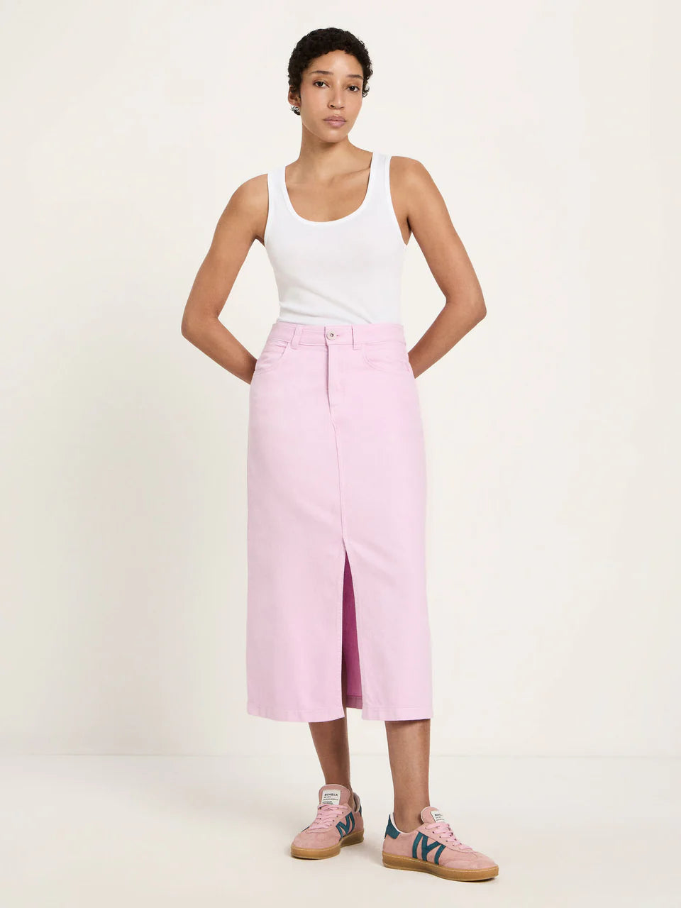 ROCK MIT SCHLITZ (GOTS) | ORCHID