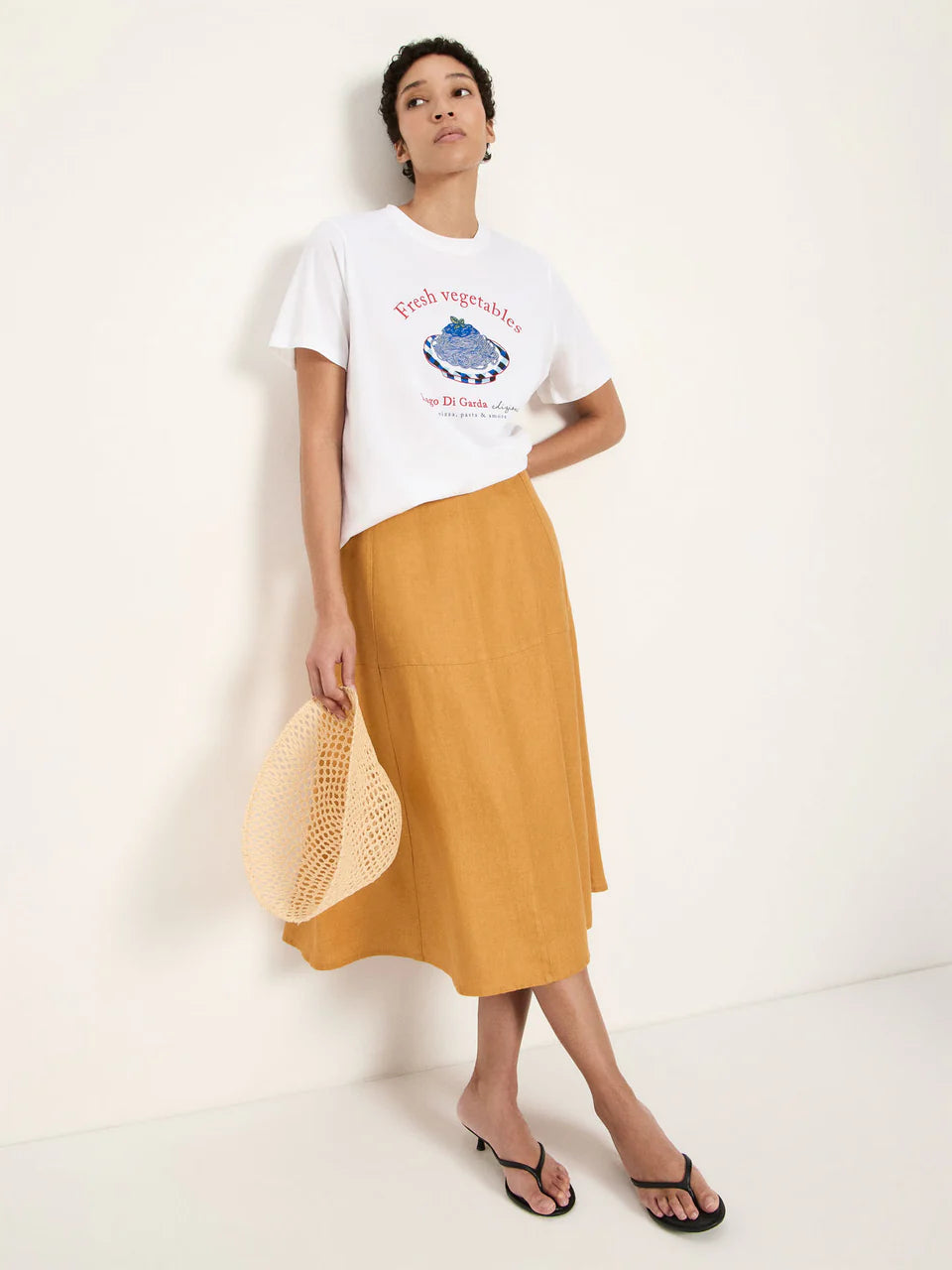 STATEMENTSHIRT (GOTS) | WHITE / VEGETABLES