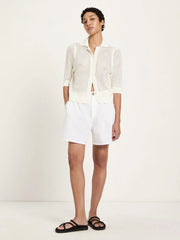 STRICKJACKE KURZARM (GOTS) | OFF WHITE