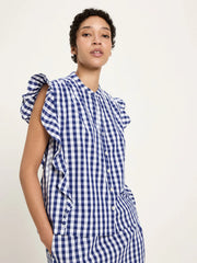VICHY-KARO BLUSE (GOTS) | BLUE/WHITE