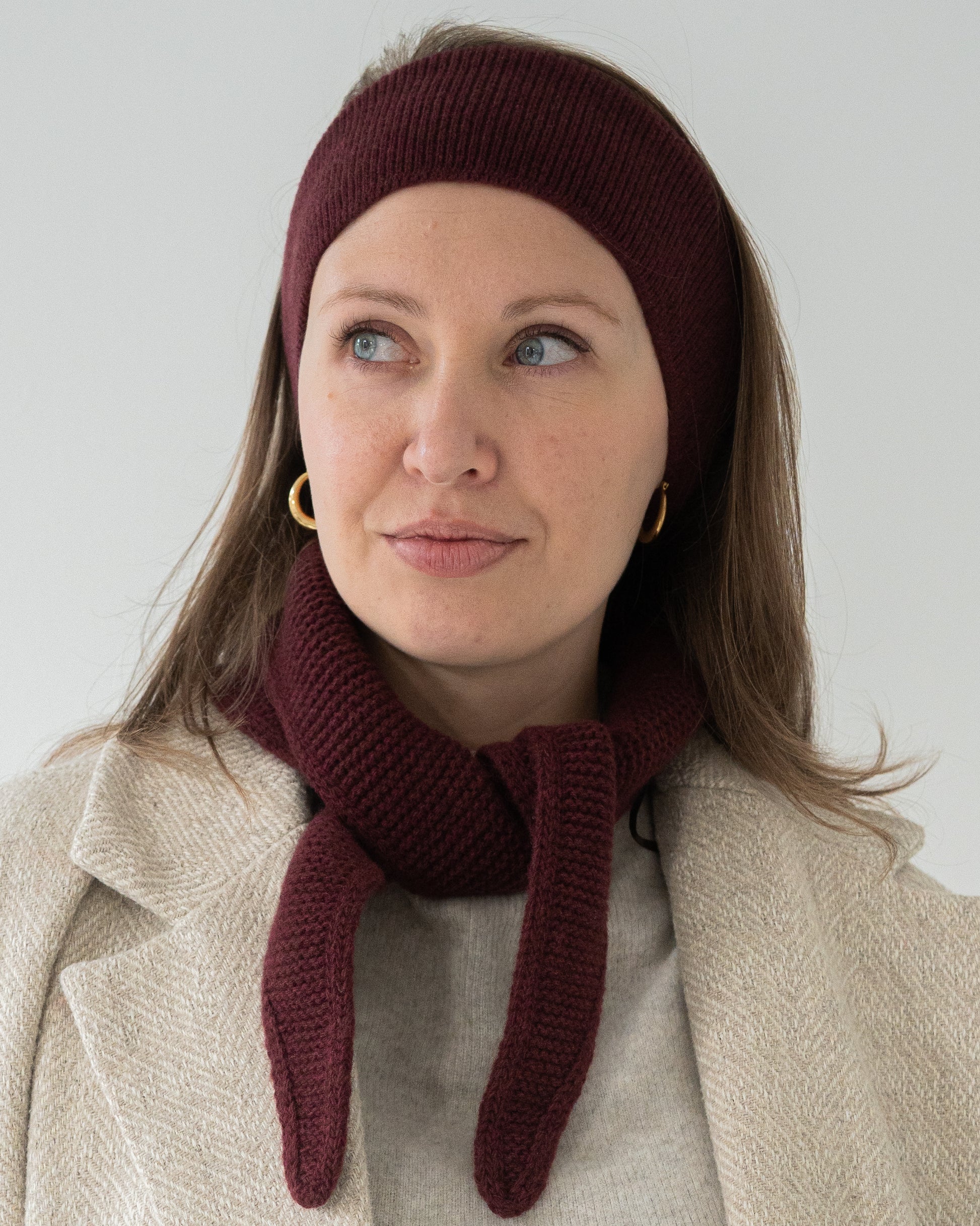 MERINO MINI SCARF | BURGUNDY