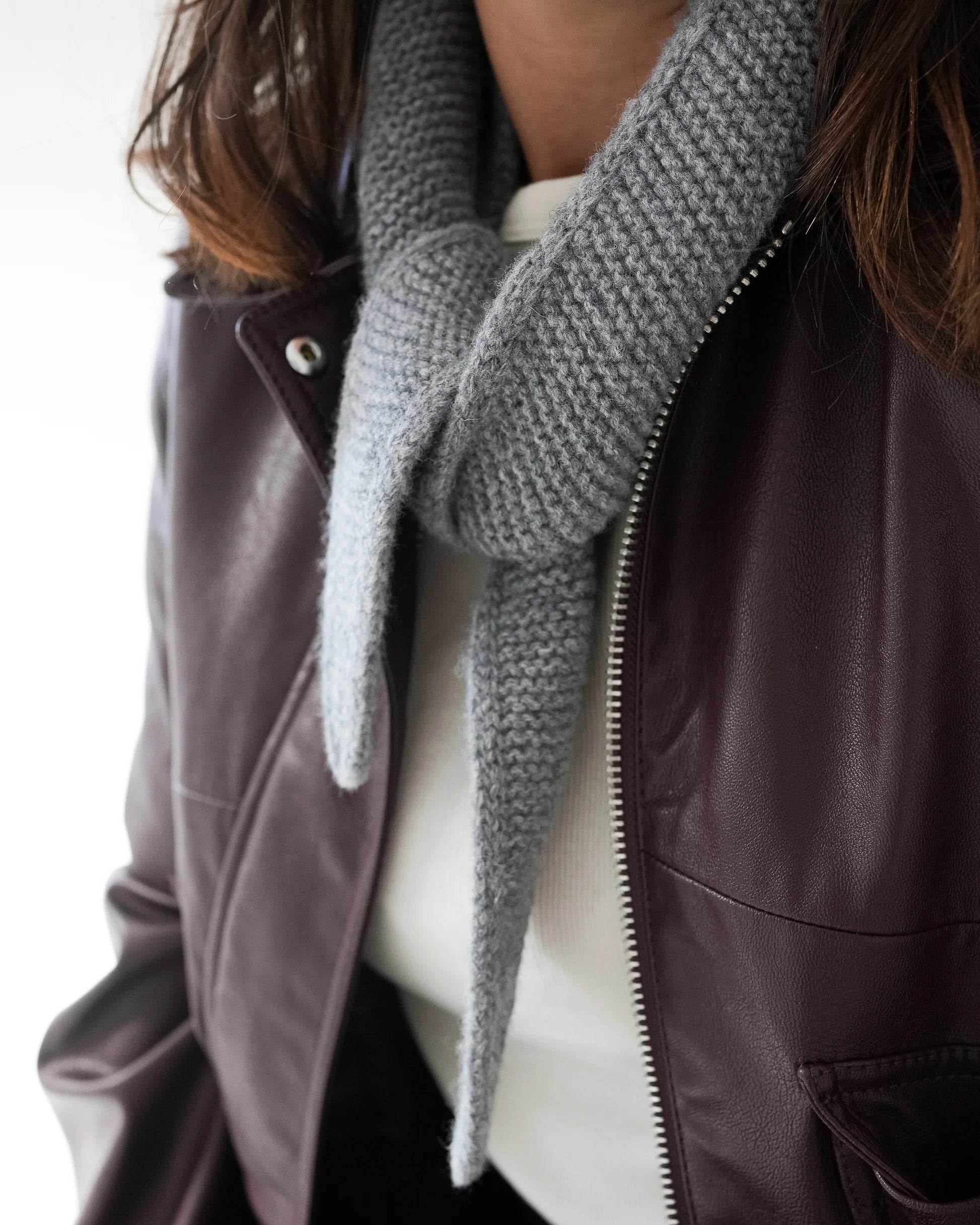 MERINO MINI SCARF | CLOUD GREY