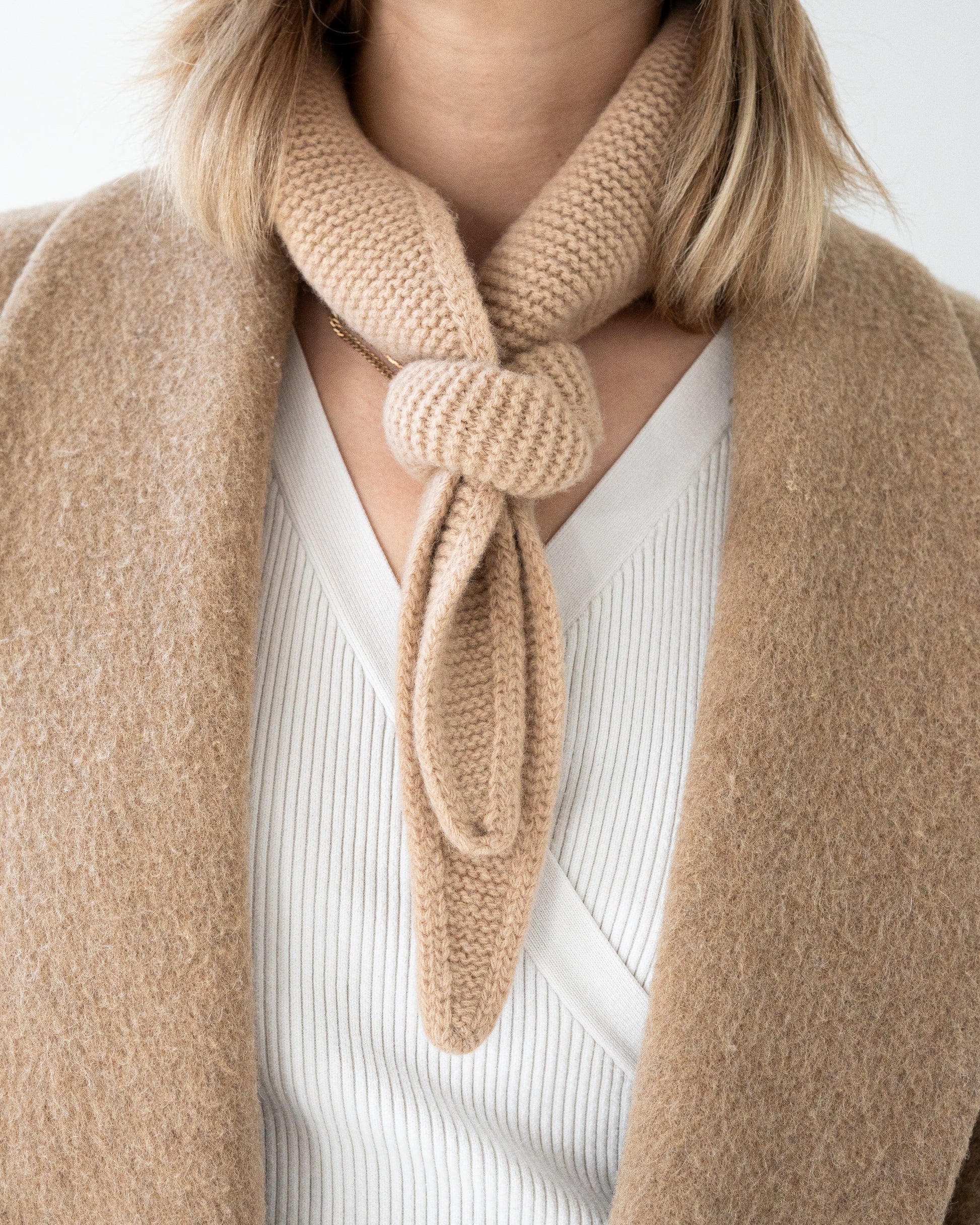 MERINO MINI SCARF | LIGHT SAND