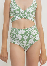 NOJA BIKINI HOSE | GREEN MOONFLOWER PRINT