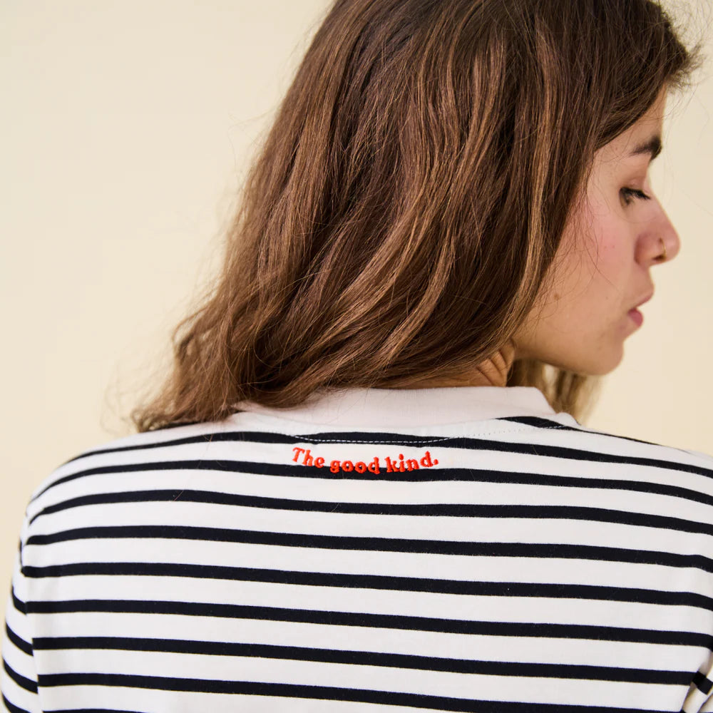 LANGARMSHIRT GESTREIFT AUS BIO-BAUMWOLLE | SCHWARZ/WEISS