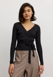 RIB LONGSLEEVE ARONIA | BLACK