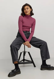 LONGSLEEVE LIATRIS STRIPES | DARK PLUM