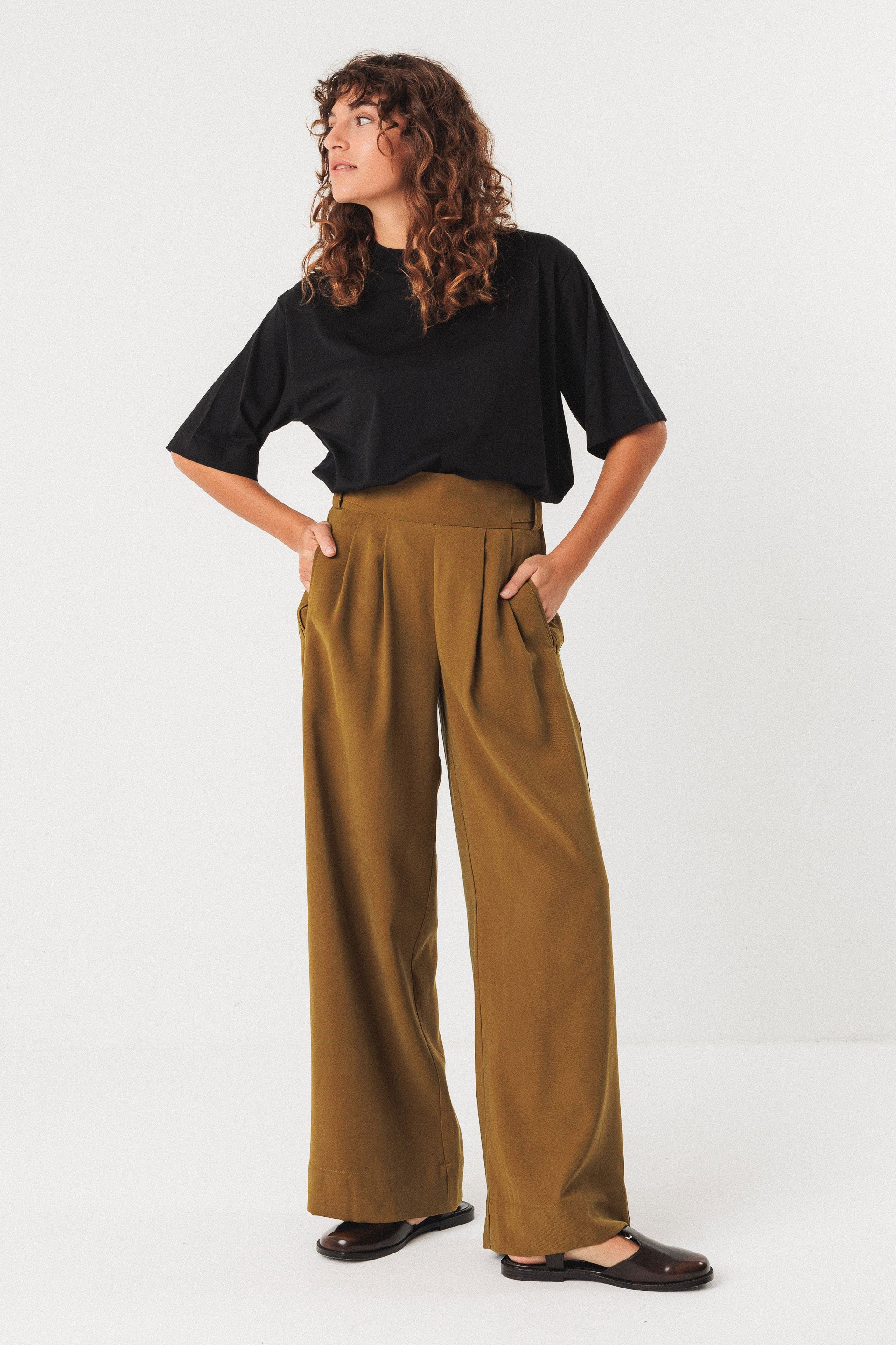 HESTIA TROUSER | OLIVE GREEN