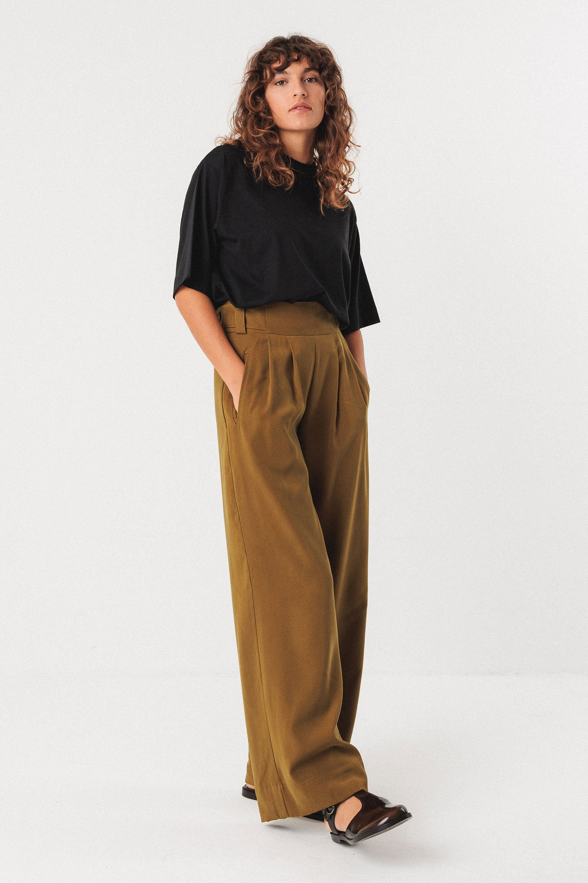 HESTIA TROUSER | OLIVE GREEN