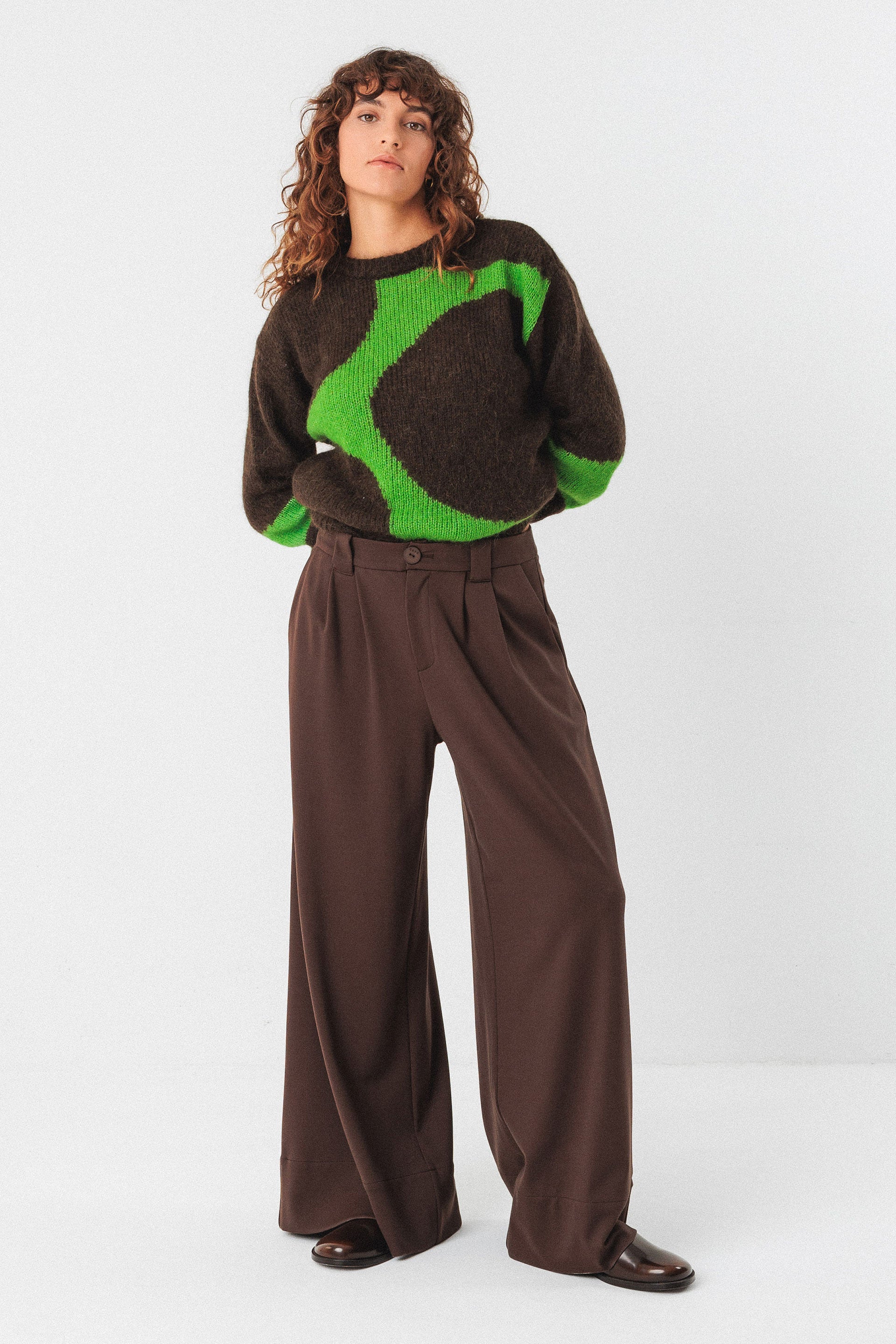 NIA TROUSER | DARK BROWN