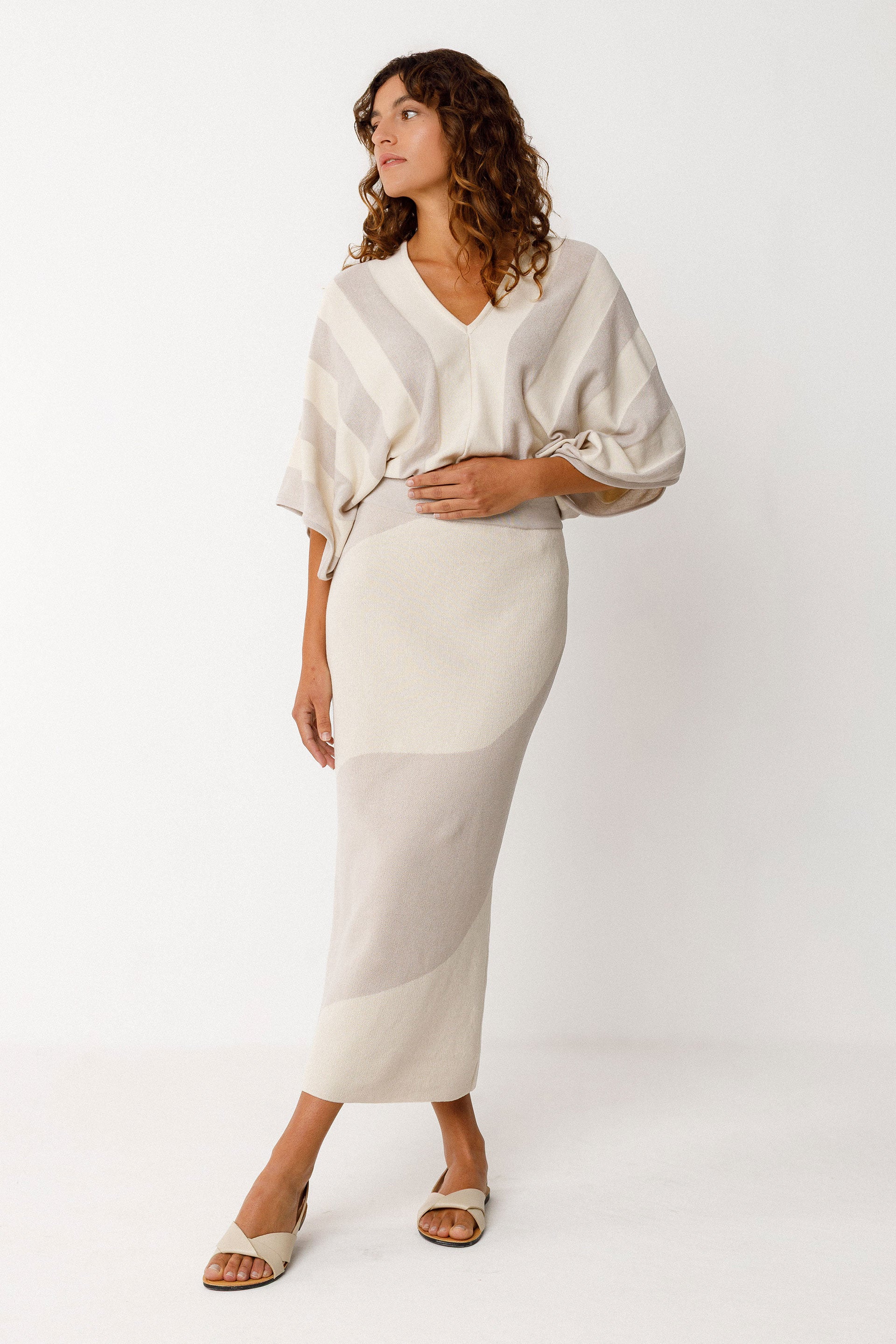 NOELIA-GOTS SKIRT | BEIGE