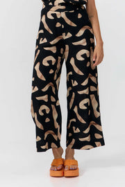 HATTA PANTS PRINT STONES | BLACK